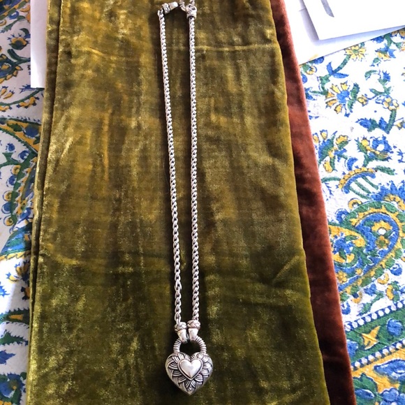 Andrea Candella Sterling and 14k gold large heart necklace. - Picture 2 of 15